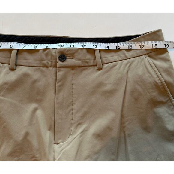 KJUS Ike Performance Golf Pants Men's Size 38x32 Chino 5-Pocket Tan Khaki - Picture 8 of 10